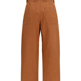 Cotton canvas barrel-leg Pants