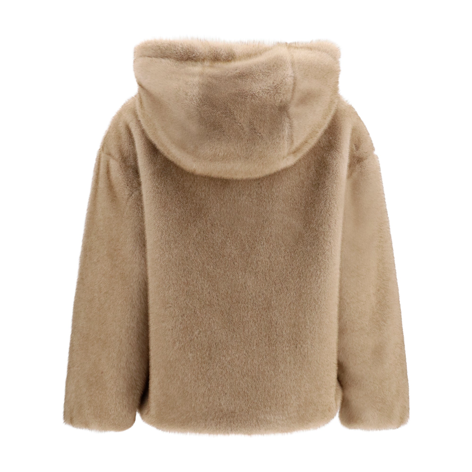 Hooded Jacket in eco-fur