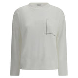 Sweater with iconic embellishments