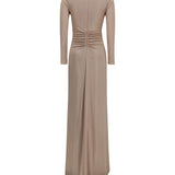 Long chiffon Dress with crystal detail