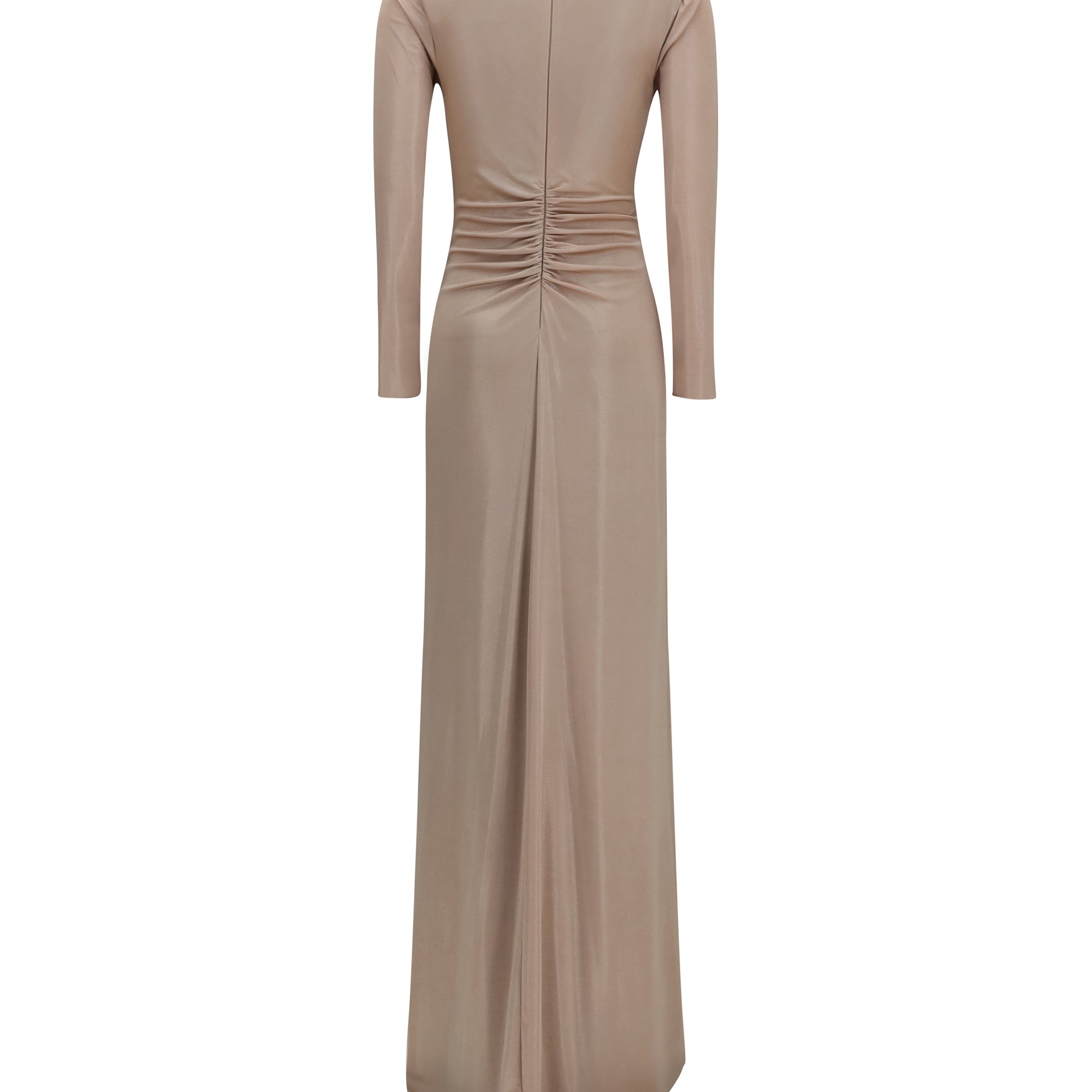 Long chiffon Dress with crystal detail