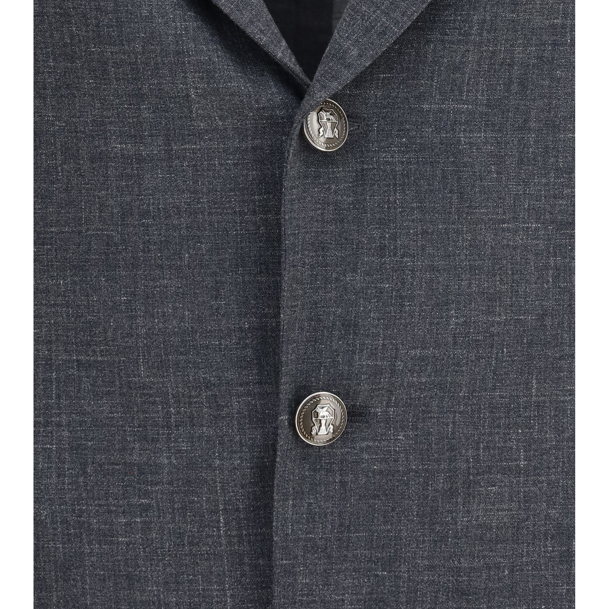 Deconstructed Jacket in flame-textured wool, silk, and linen