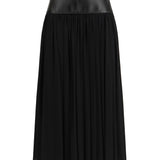Skirt with leather belt