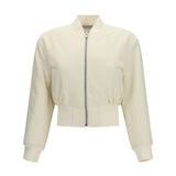 Cropped Bomber Jacket in technical faille