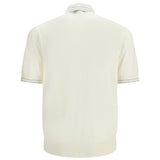 Silk Polo with collar and short sleeves