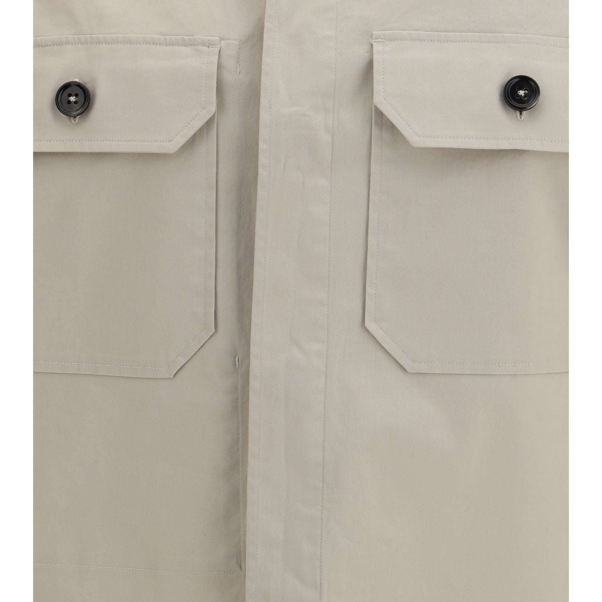 Linen wool and silk Shirt jacket