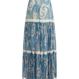 Silk crepon maxi Skirt