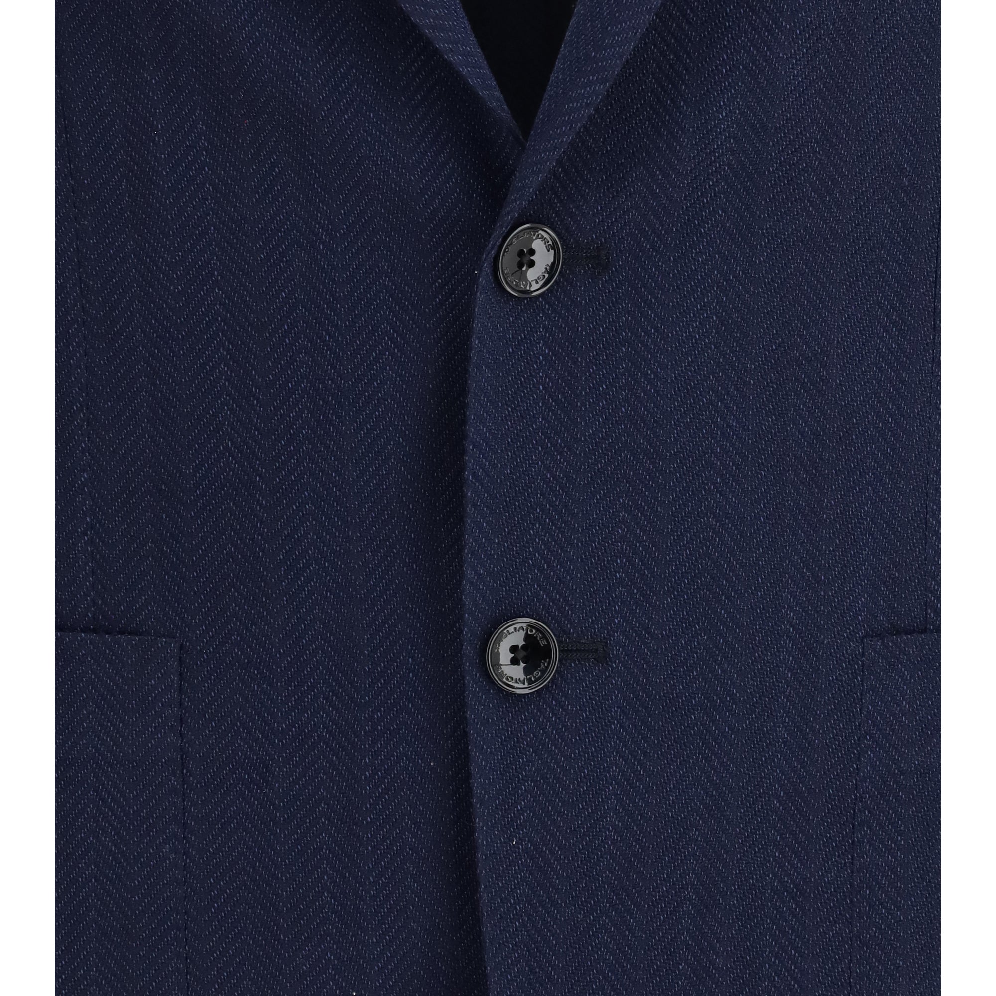 Single-breasted Jacket in herringbone fabric