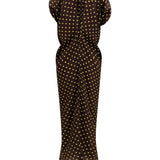 Printed polka dot crepe Dress