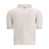 Polo-neck short-sleeve Sweater