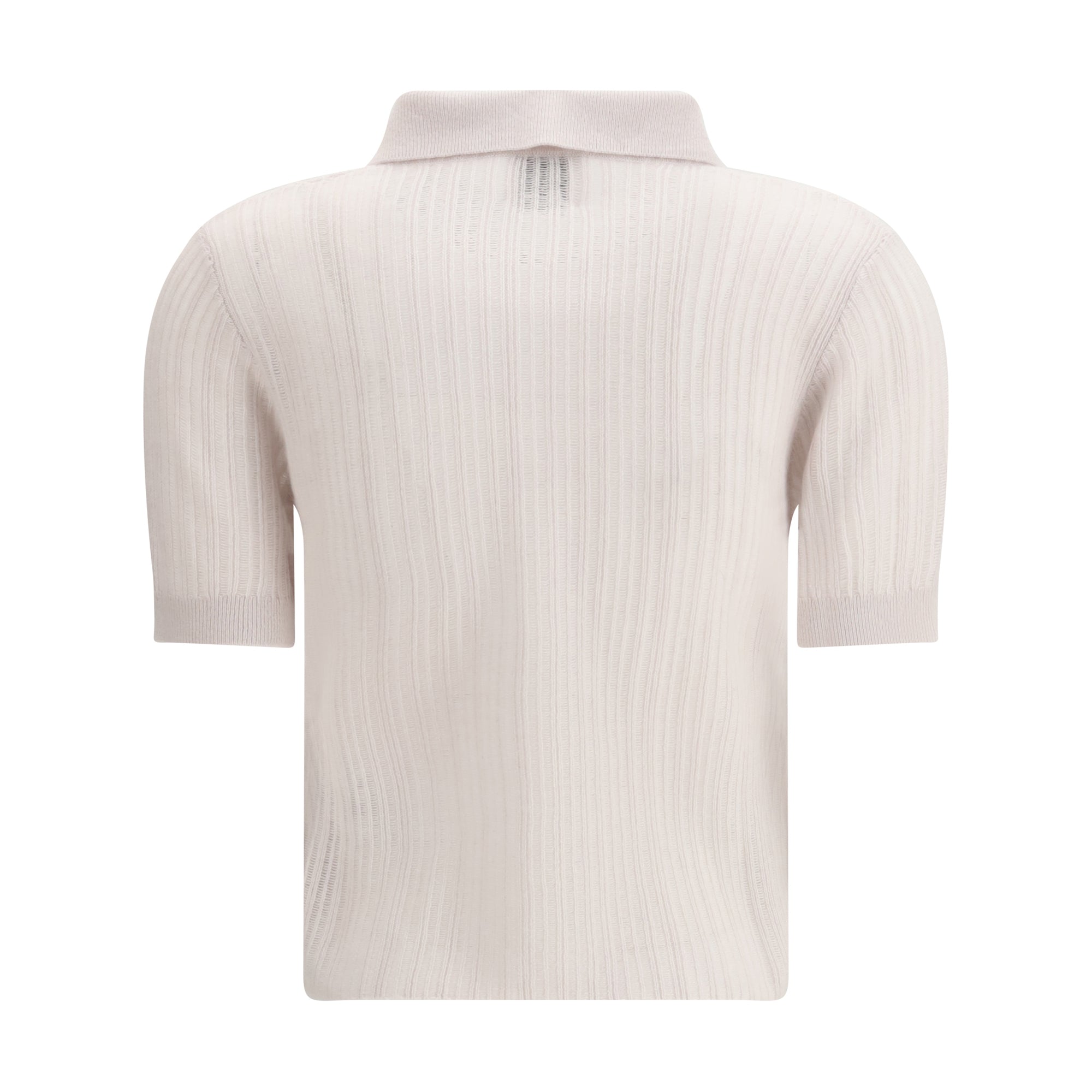 Polo-neck short-sleeve Sweater