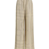 Silk monogram Pants