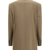 Double-breasted stretch wool blend Blazer