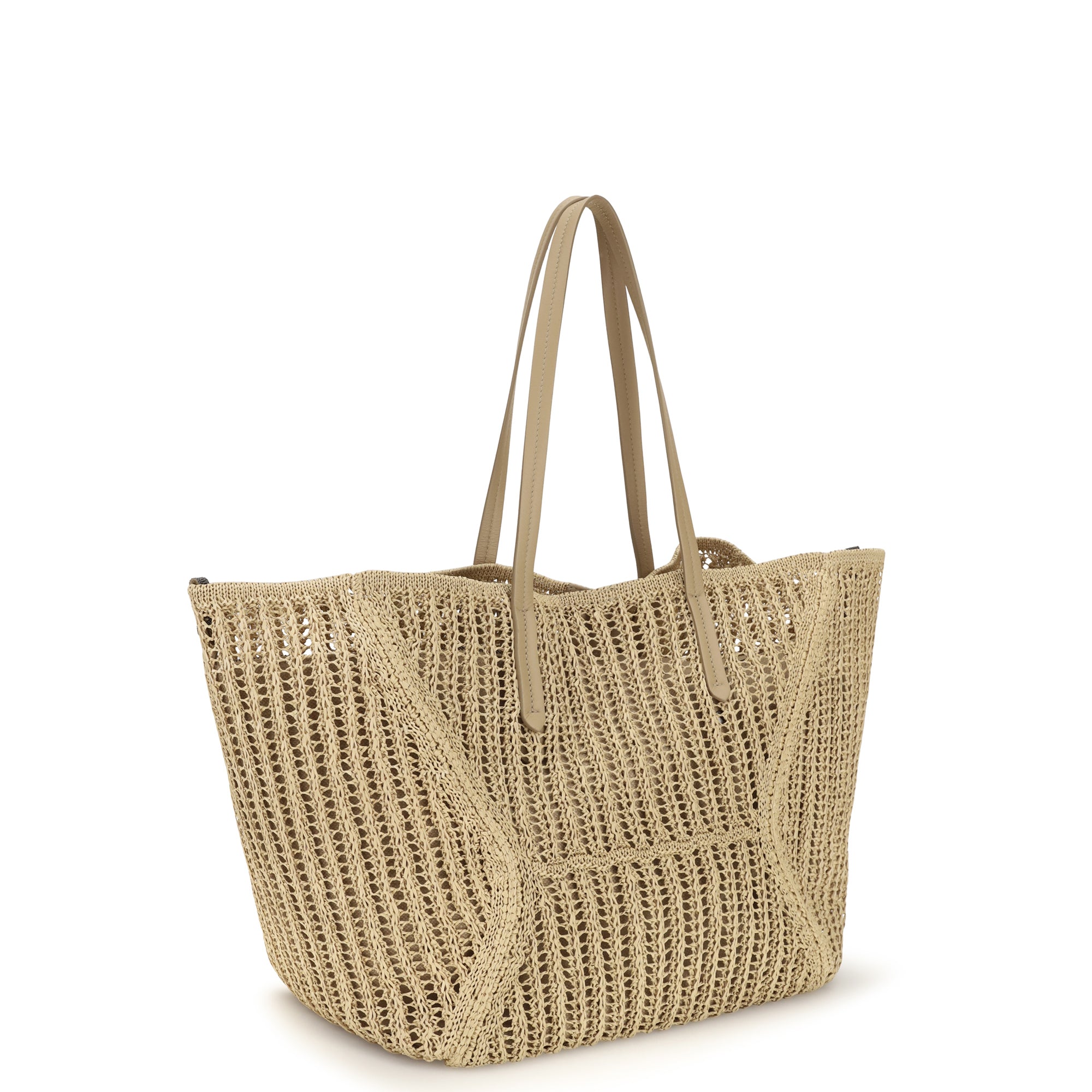 BC Duo Shoulder Bag in raffia