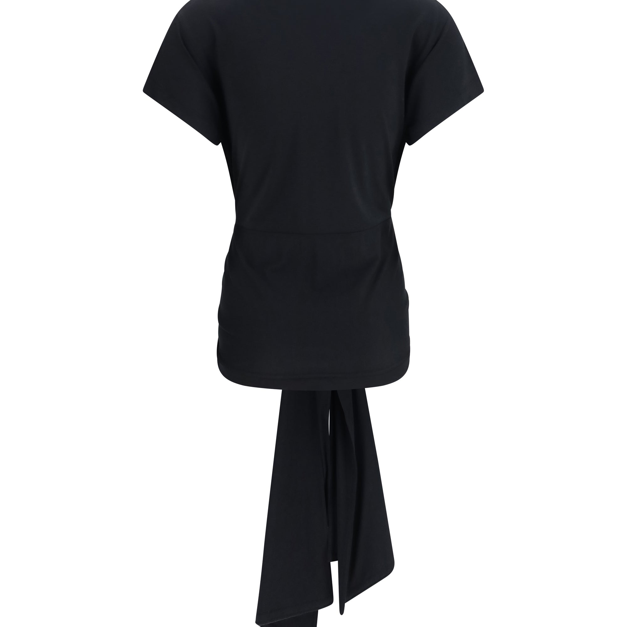 Draped-waist jersey T-shirt