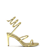 Metallic Cleo Sandals in leather