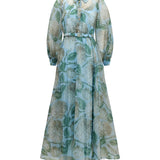 Printed organza Dress