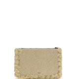 Flat Handle Clutch in raffia