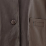 Leather Jacket with a shearling collar