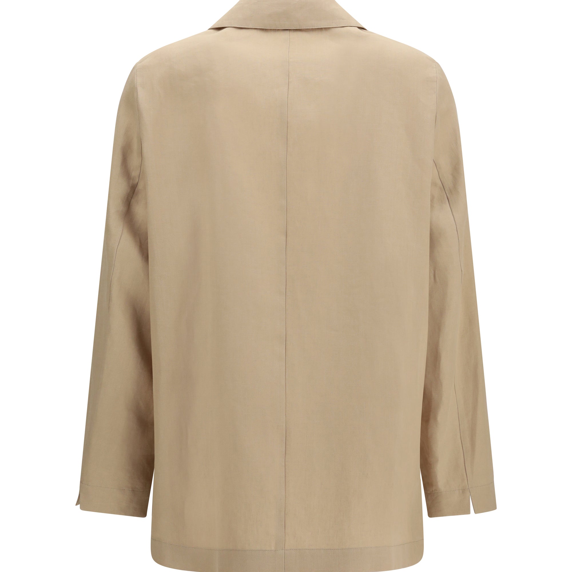 Single-breasted wool and cotton Jacket