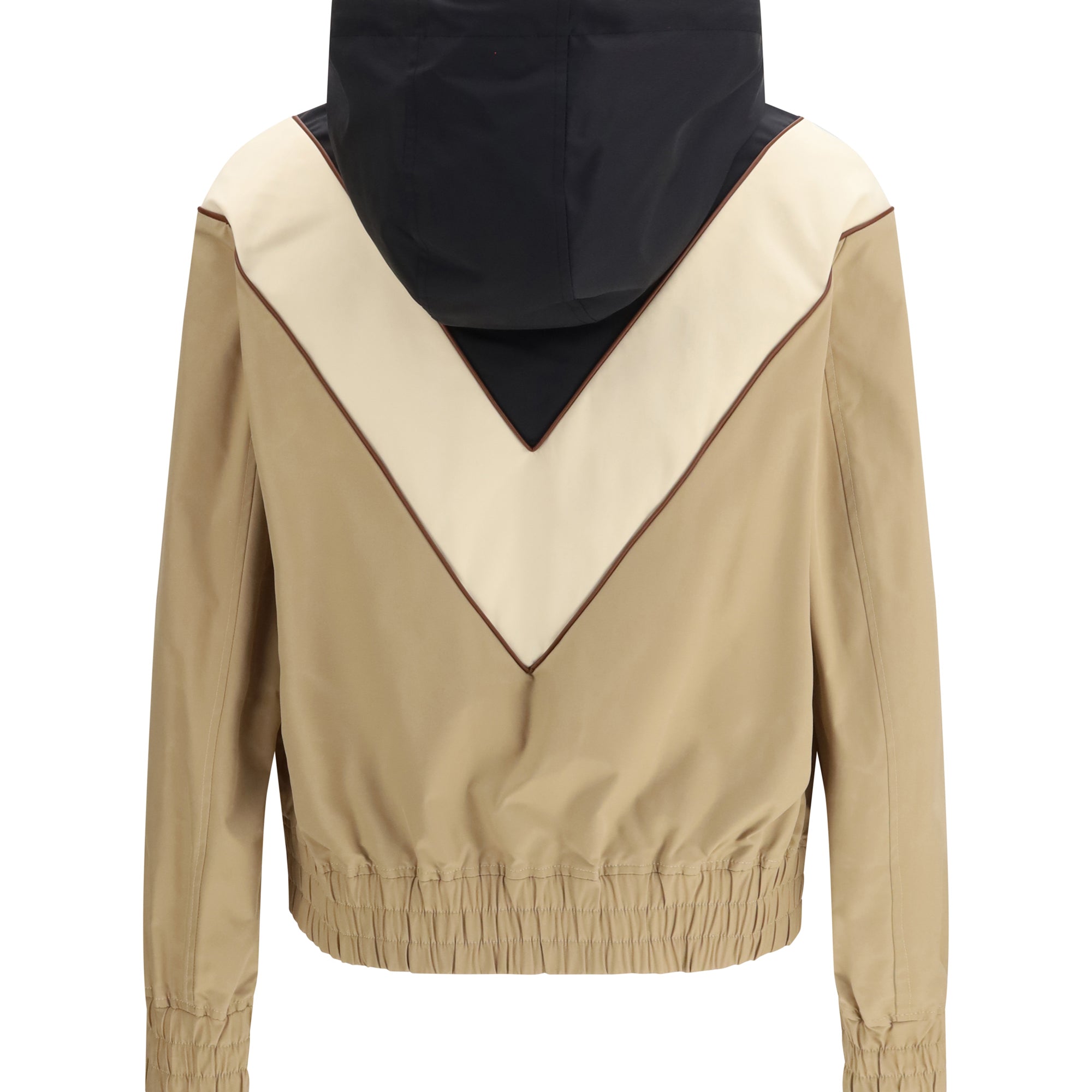 Nylon hooded windbreaker Jacket