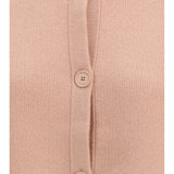 Cropped crewneck Cardigan with button fastening