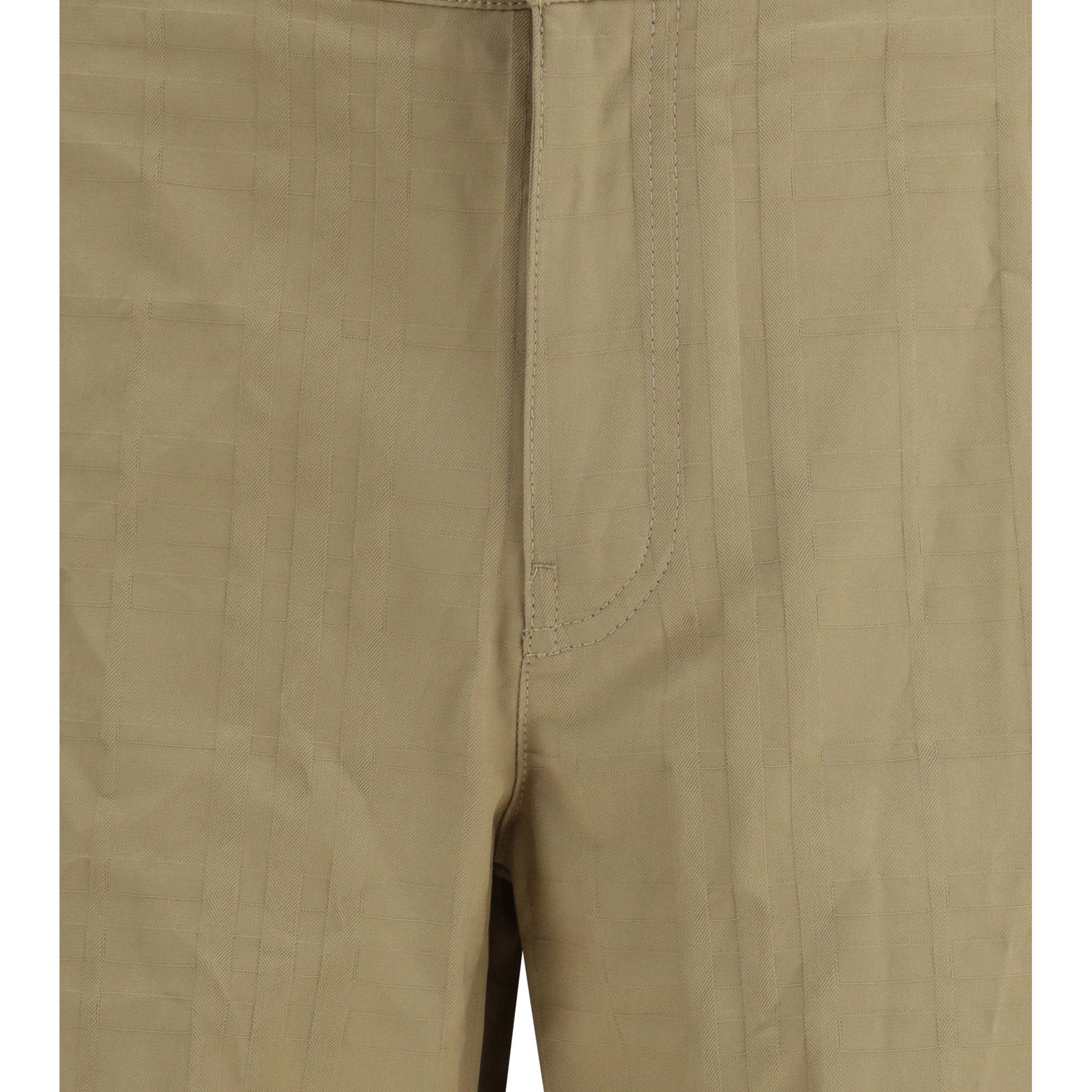 Textured check cotton Pants