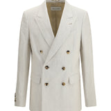 Barry Blazer in a cotton and linen herringbone blend