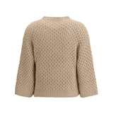 Jumper crafted from Platinum yarn with micro sequins