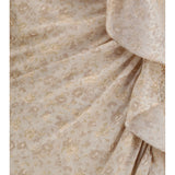 Jacquard draped Dress with flounces