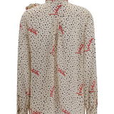 Crepe de chine bow-neck Shirt