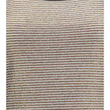 Striped linen lamé jersey Tank Top with glossy finishes