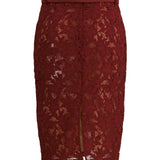 Guipure lace midi Skirt