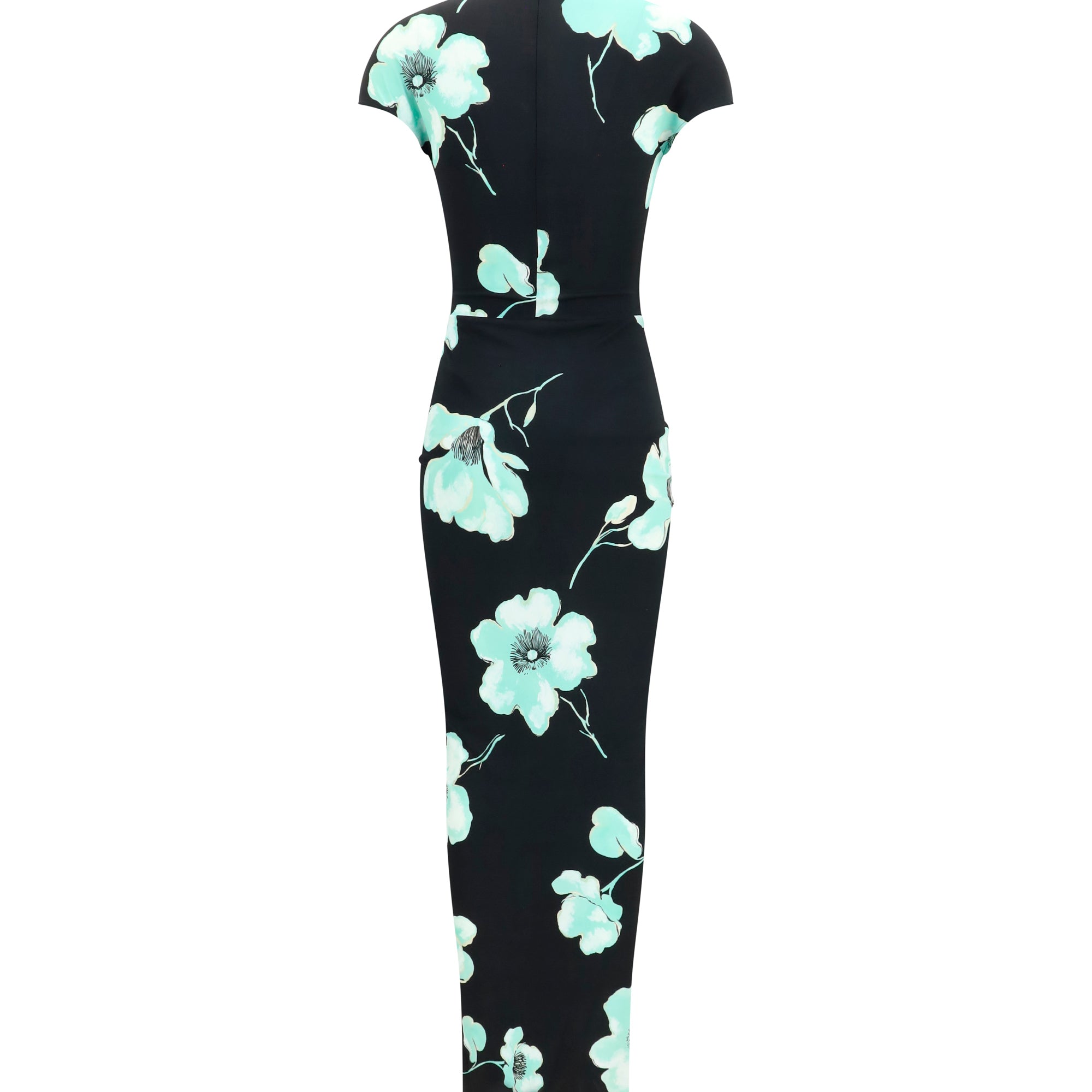 Draped floral print Dress