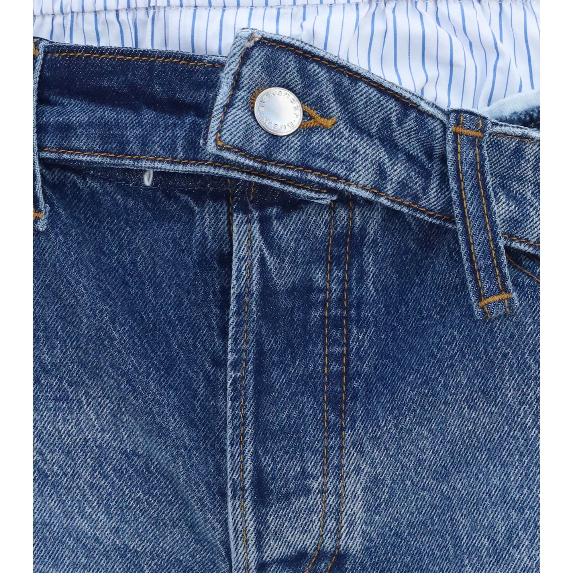 Denim Shorts with boxer detail