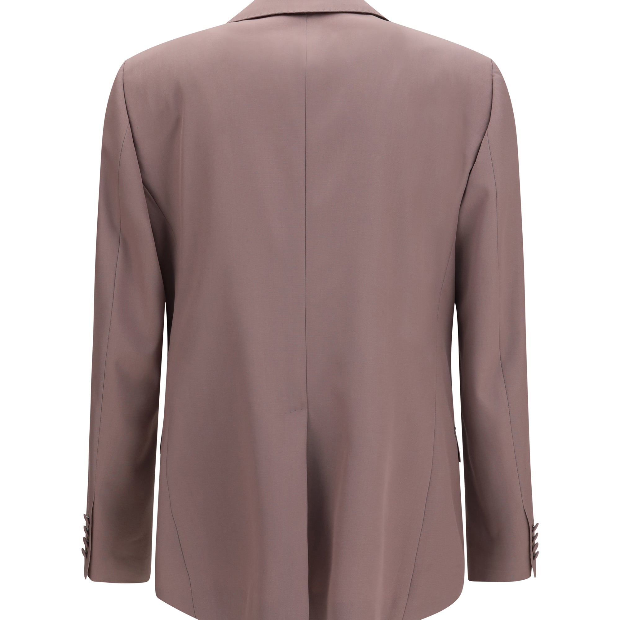Single-breasted wool poplin Jacket