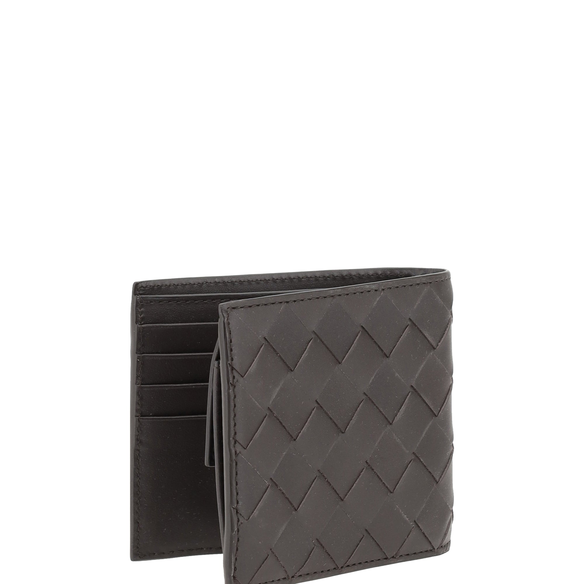 Bifold leather Intrecciato Wallet