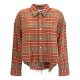 Plaid Shirt with frayed hem