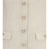Tailored mini Dress with bouclé lace inserts