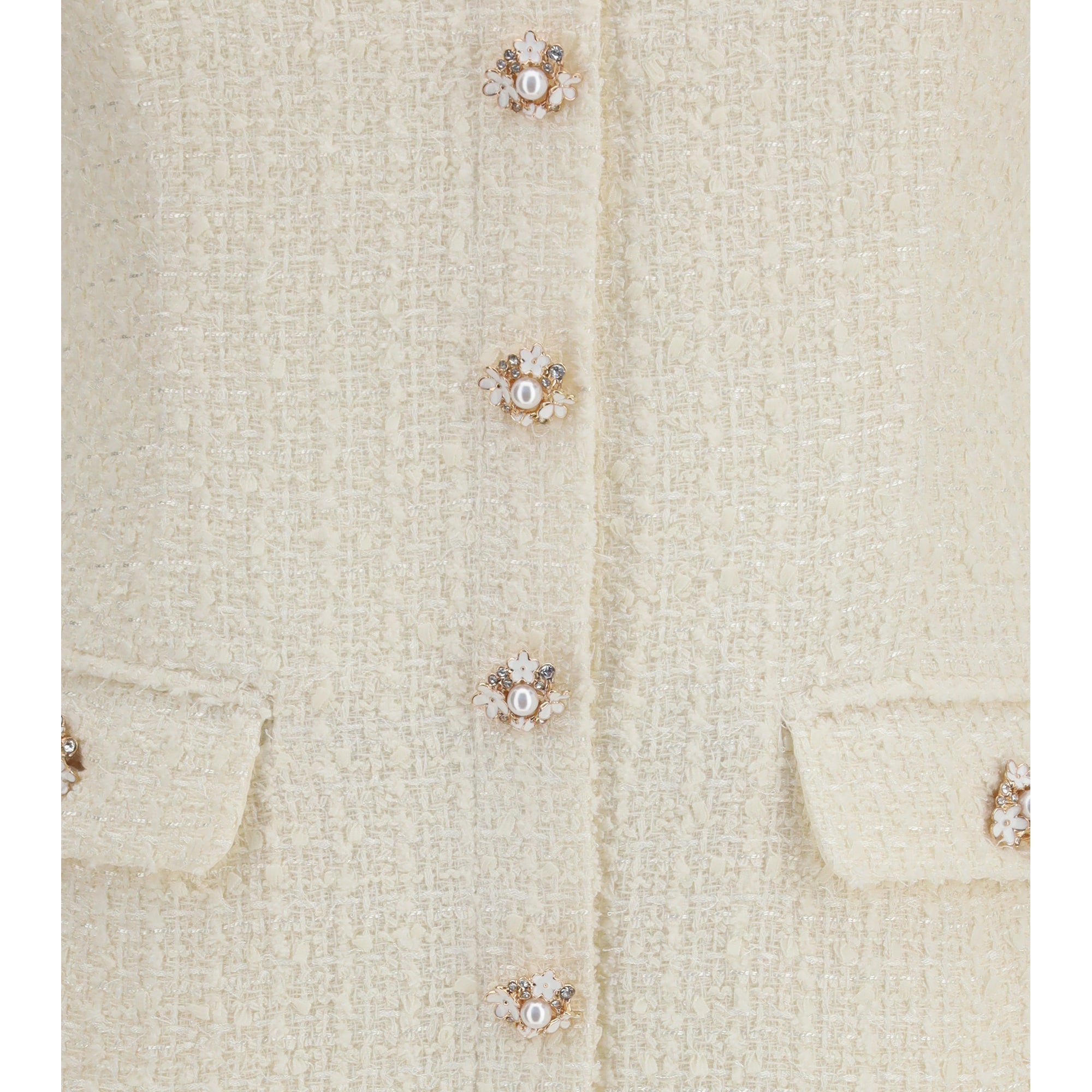 Tailored mini Dress with bouclé lace inserts