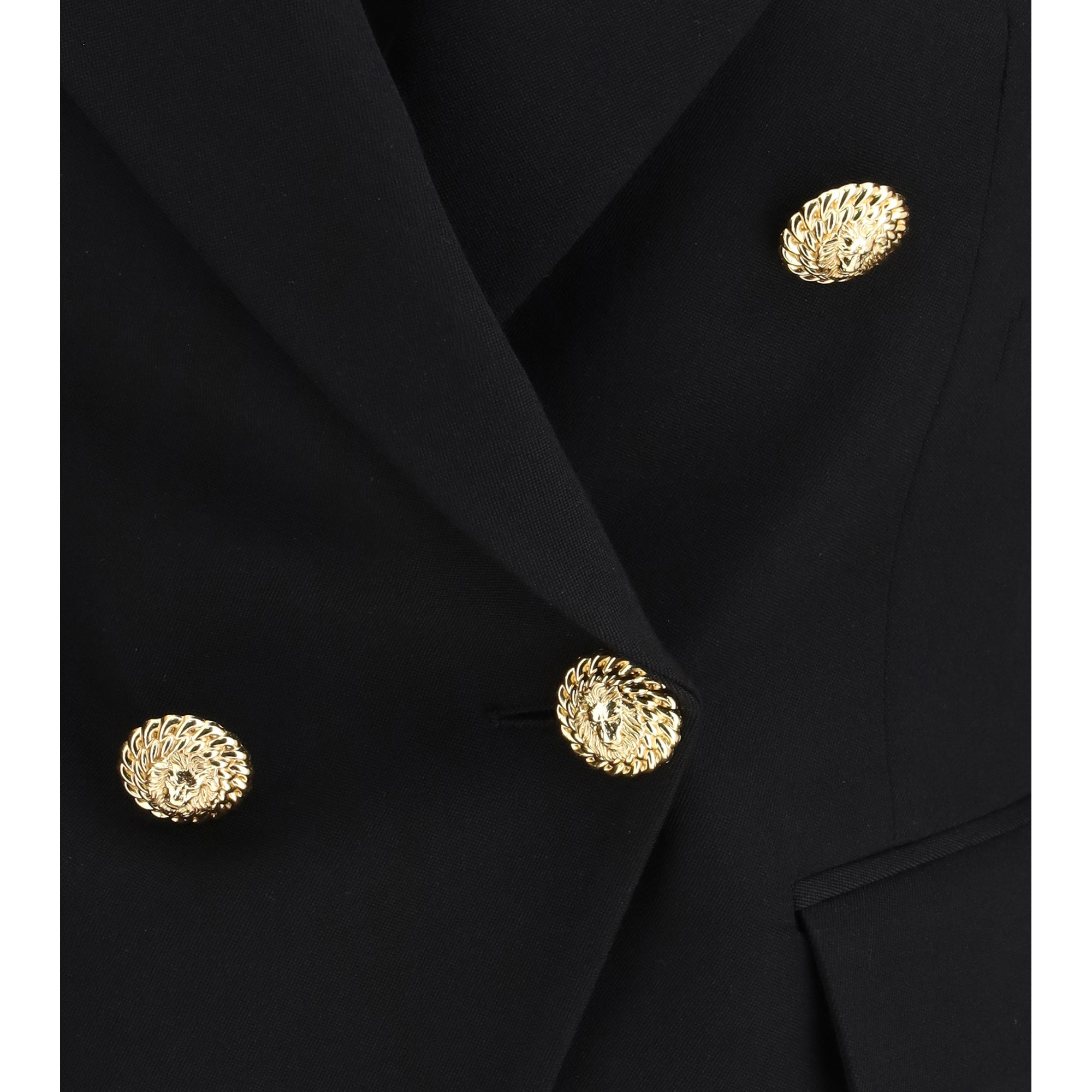 6 Buttons Fitted Grain De Poudre Jacket