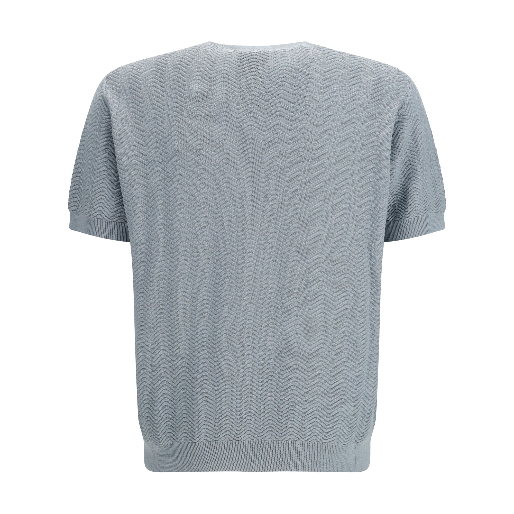 Short-sleeved cotton and silk Sweater