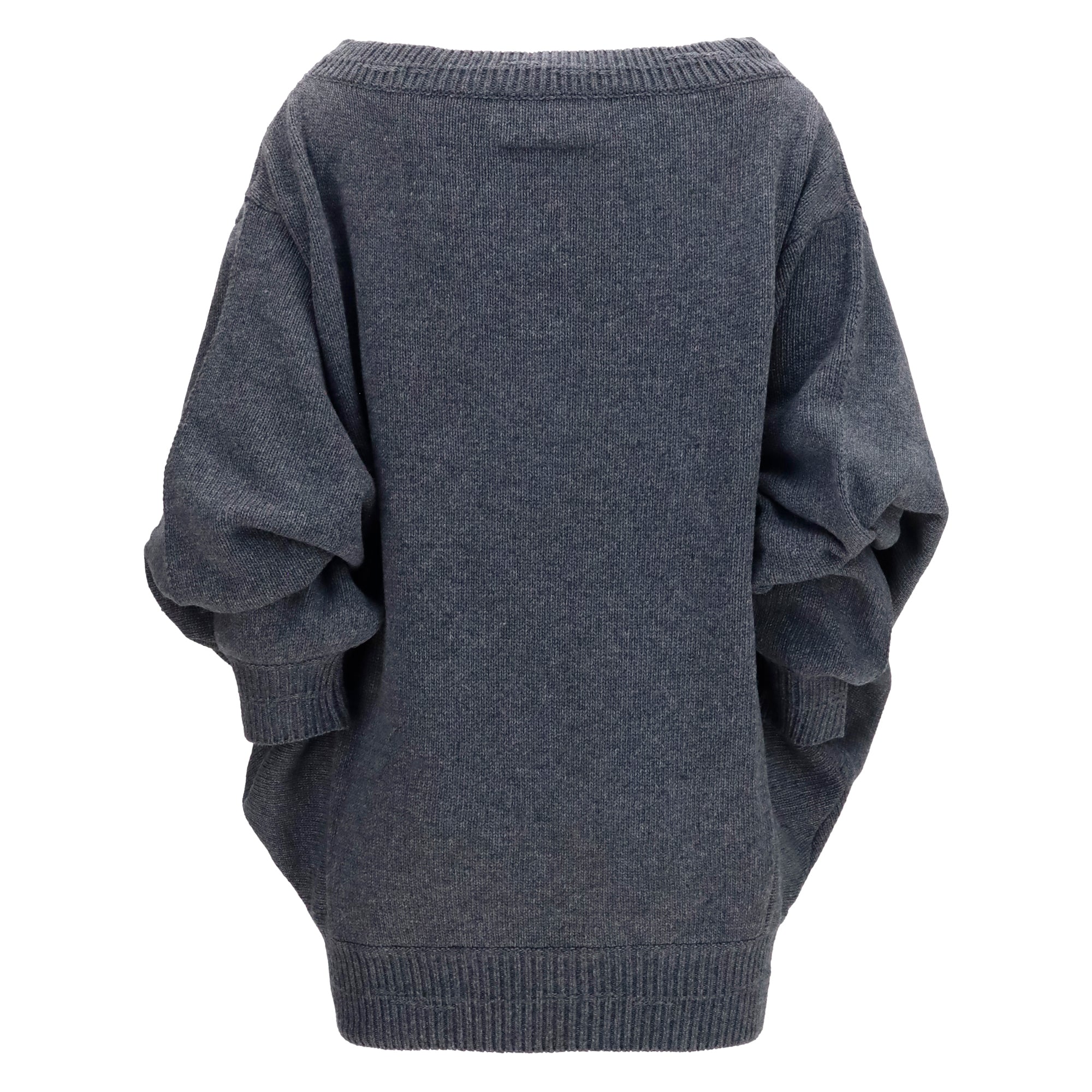 Wool-blend mini Dress with wide sleeves