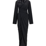 Wrap draped long Dress
