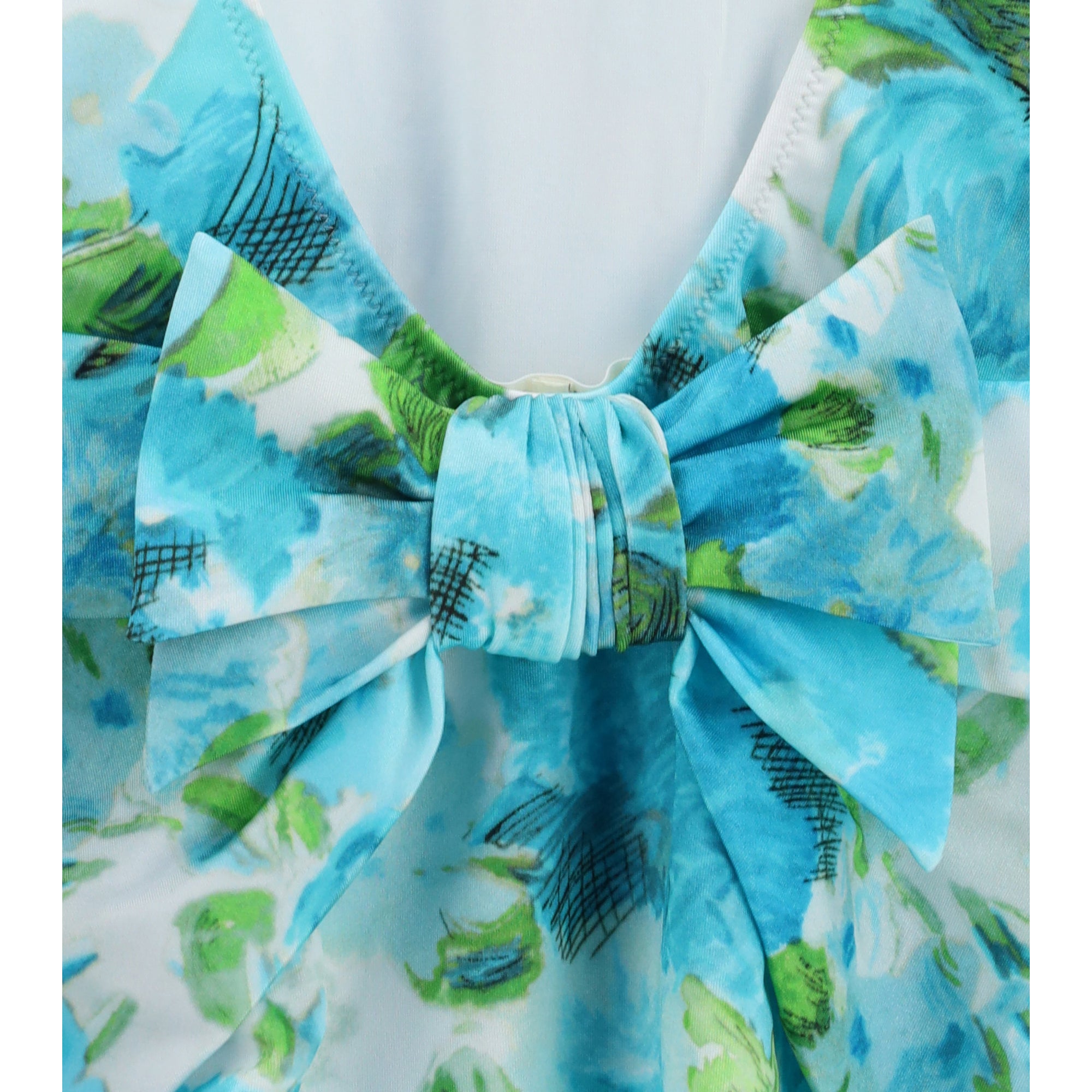 Aquatic flowers print One-piece Swimsuit