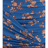 Draped floral-print swim Mini Skirt
