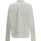Cotton broderie anglaise Shirt with all-over logo embroidery