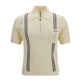 Jacquard cotton knit Polo