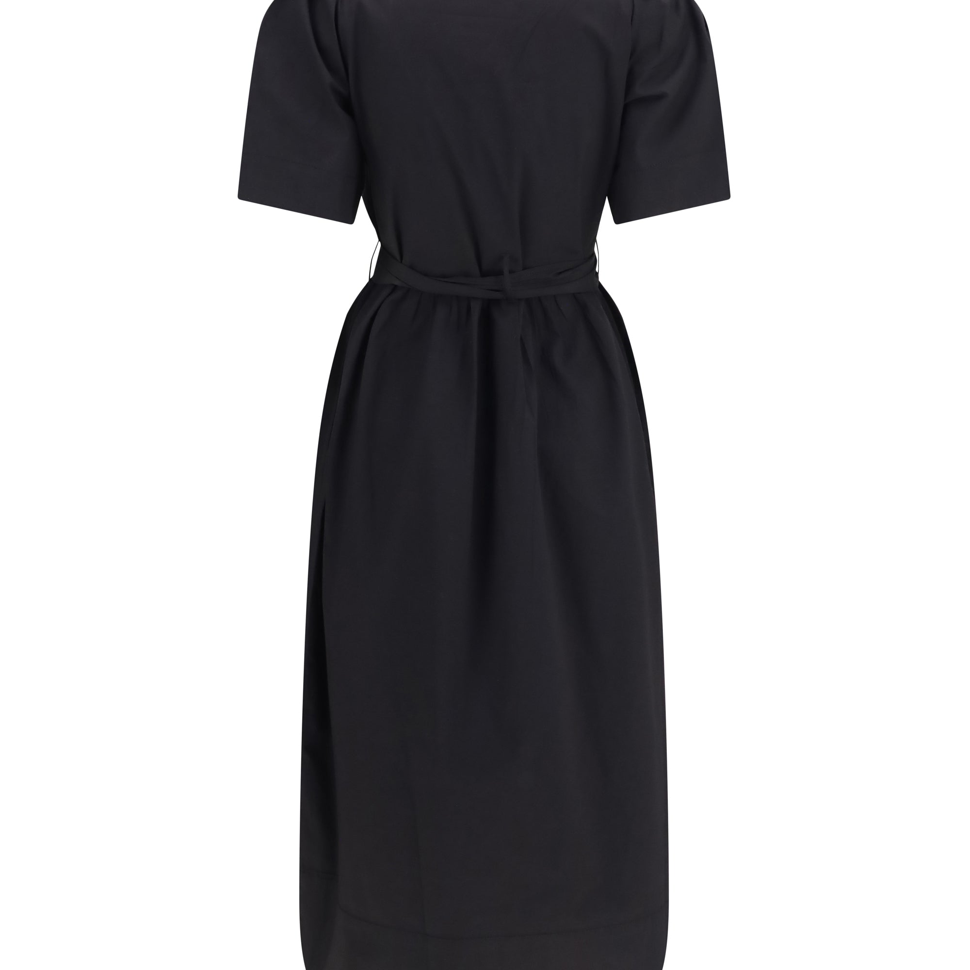 Midi Dress with bows and puff shoulders