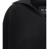 Sweater with polo collar
